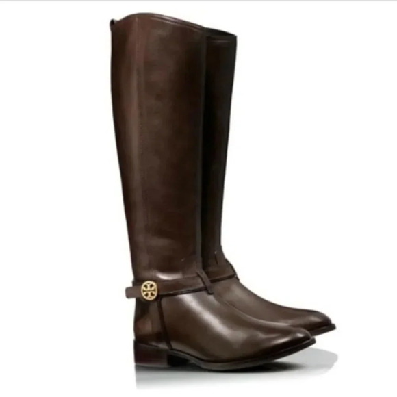 Tory Burch Brown Bristol Riding Boots - Picture 1 of 7